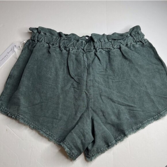 Brand New Young Fabulous & Broke YFB Linen Blend Drawstring Shorts - Picture 3 of 6